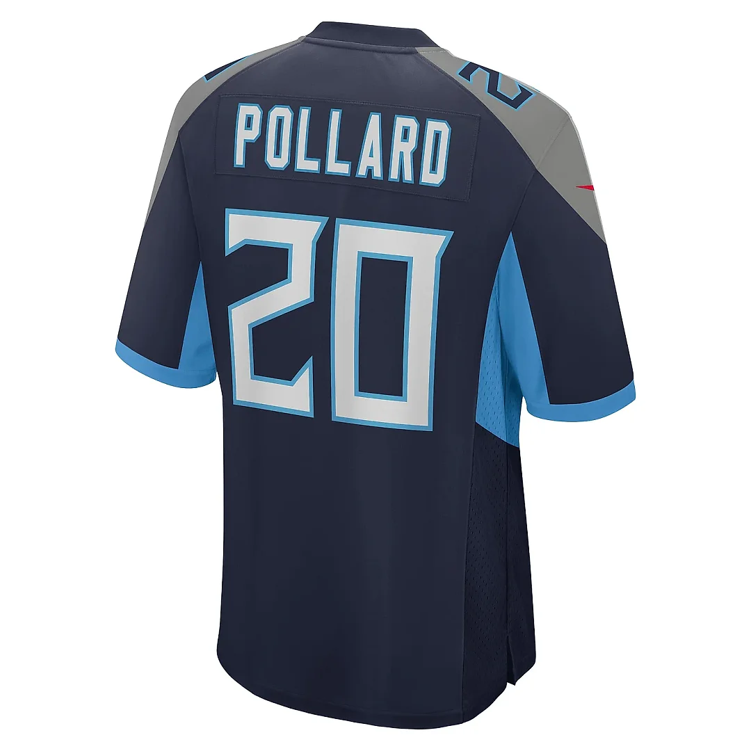 Zennovawear Men's Tennessee Titans Tony Pollard Navy Game Player Jersey