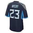 Zennovawear Men's Tennessee Titans Tre Avery Navy Team Game Jersey