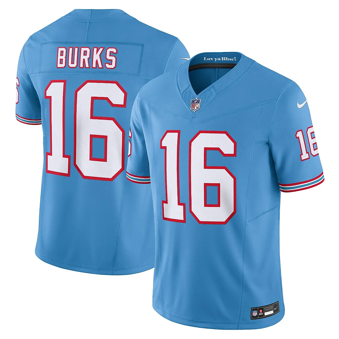 Zennovawear Men's Tennessee Titans Treylon Burks Light Blue Vapor F.U.S.E. Limited Jersey