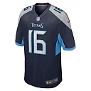 Zennovawear Men's Tennessee Titans Treylon Burks Navy Player Game Jersey