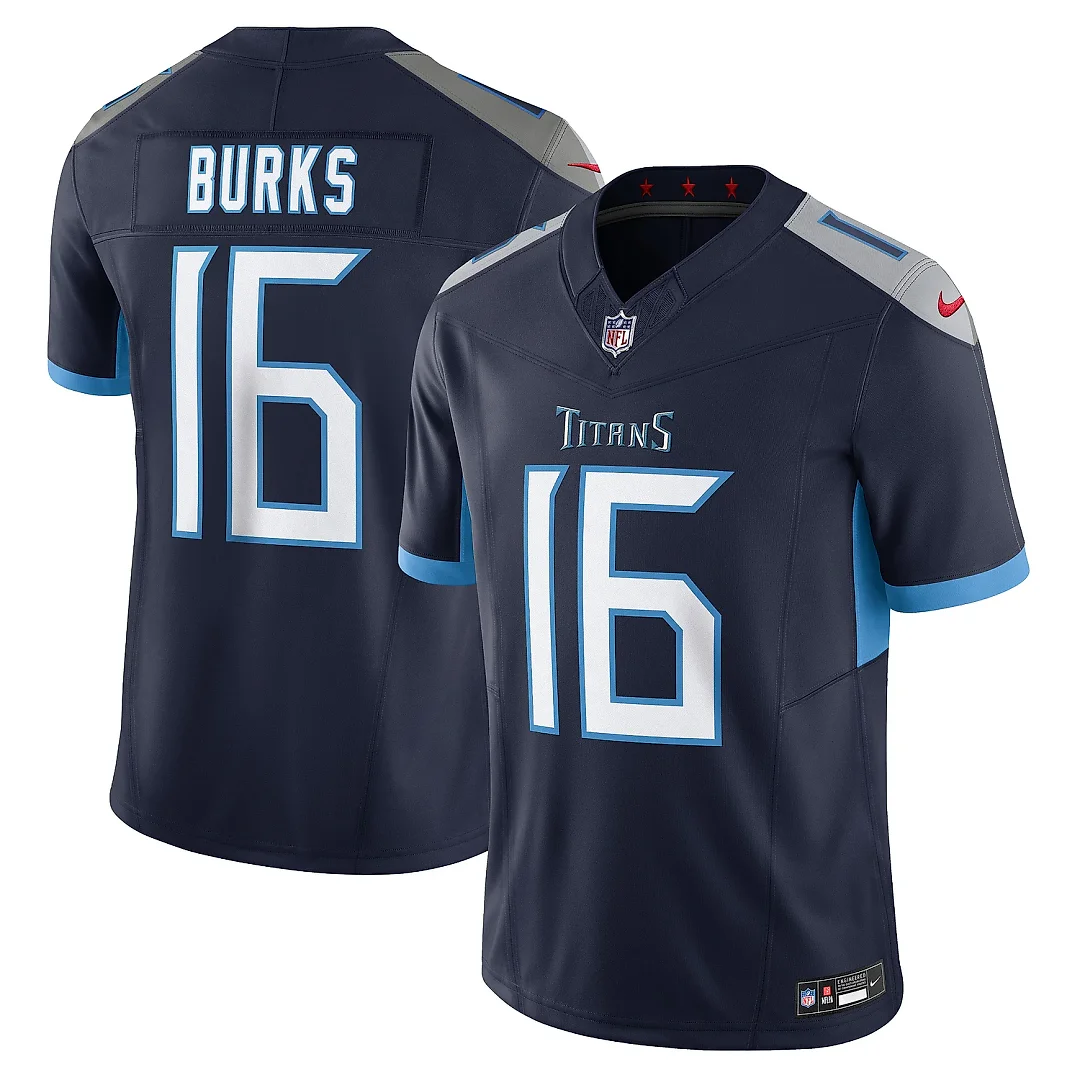 Zennovawear Men's Tennessee Titans Treylon Burks Navy Vapor F.U.S.E. Limited Jersey