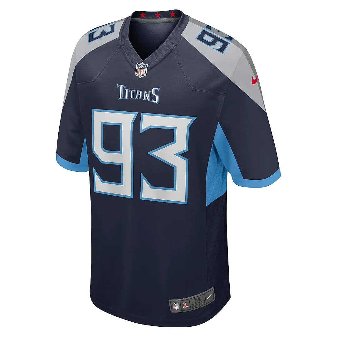 Zennovawear Men's Tennessee Titans T'Vondre Sweat Navy Team Game Jersey