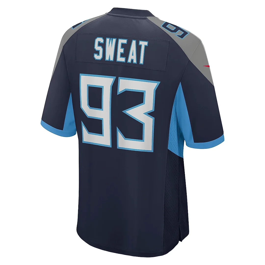 Zennovawear Men's Tennessee Titans T'Vondre Sweat Navy Team Game Jersey