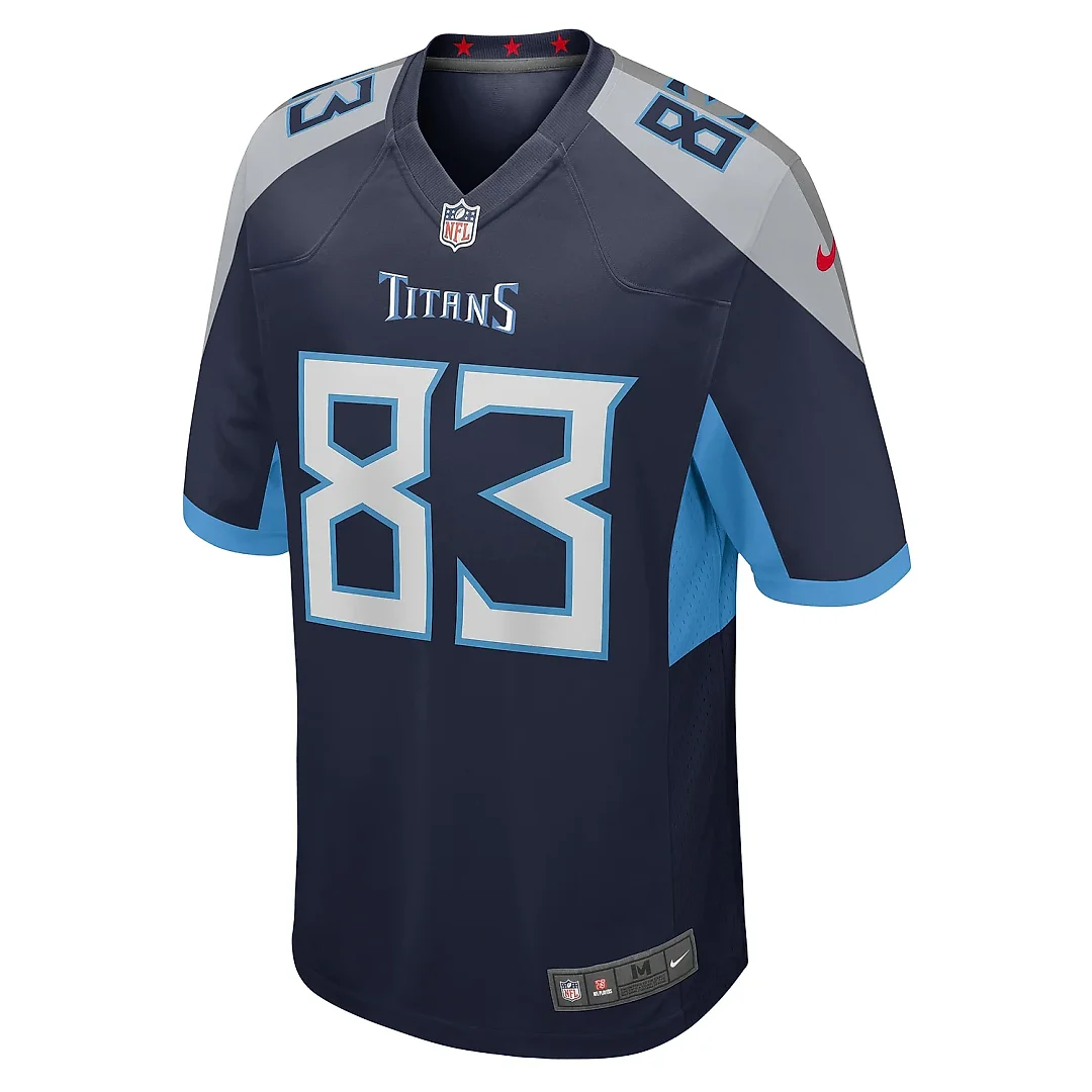 Zennovawear Men's Tennessee Titans Tyler Boyd Navy Game Jersey