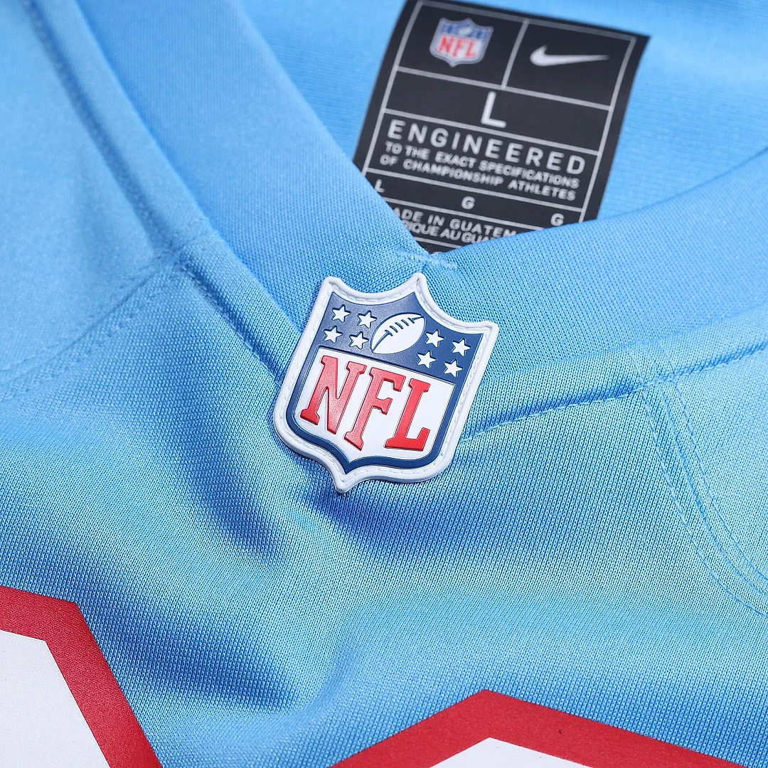Zennovawear Men's Tennessee Titans Will Levis Light Blue Oilers Throwback Player Game Jersey