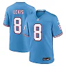 Zennovawear Men's Tennessee Titans Will Levis Light Blue Oilers Throwback Player Game Jersey