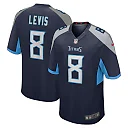 Zennovawear Men's Tennessee Titans Will Levis Navy Game Jersey