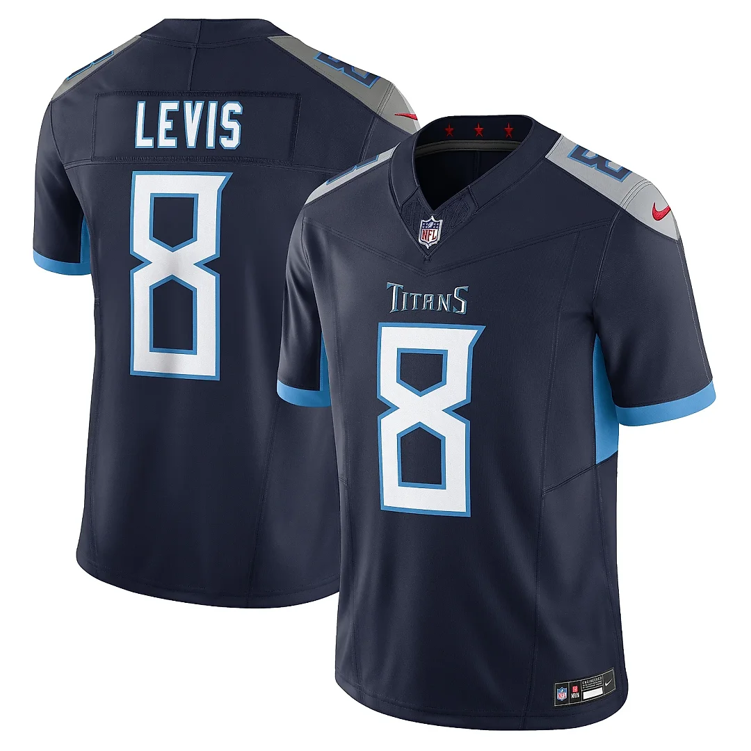 Zennovawear Men's Tennessee Titans Will Levis Navy Vapor F.U.S.E. Limited Jersey