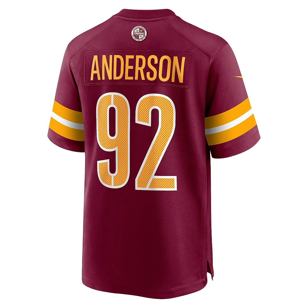 Zennovawear Men's Washington Commanders Abdullah Anderson Burgundy Game Player Jersey