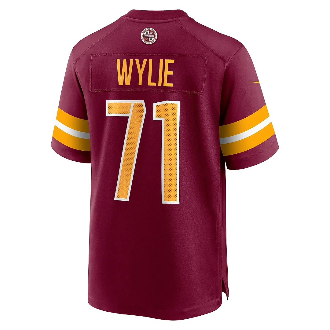 Zennovawear Men's Washington Commanders Andrew Wylie Burgundy Game Player Jersey