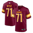 Zennovawear Men's Washington Commanders Andrew Wylie Burgundy Game Player Jersey