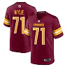 Zennovawear Men's Washington Commanders Andrew Wylie Burgundy Game Player Jersey