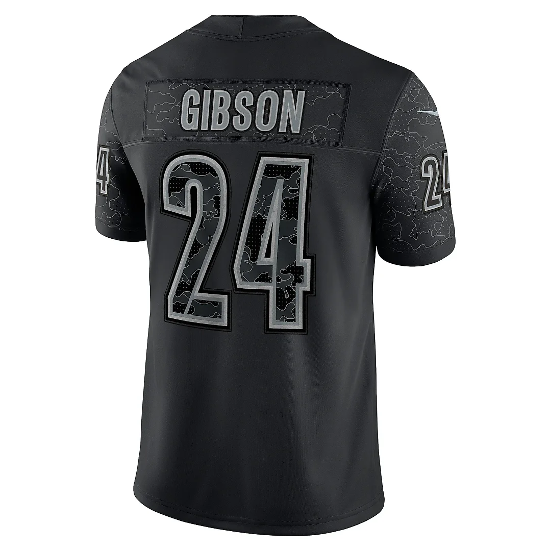 Zennovawear Men's Washington Commanders Antonio Gibson Black RFLCTV Limited Jersey