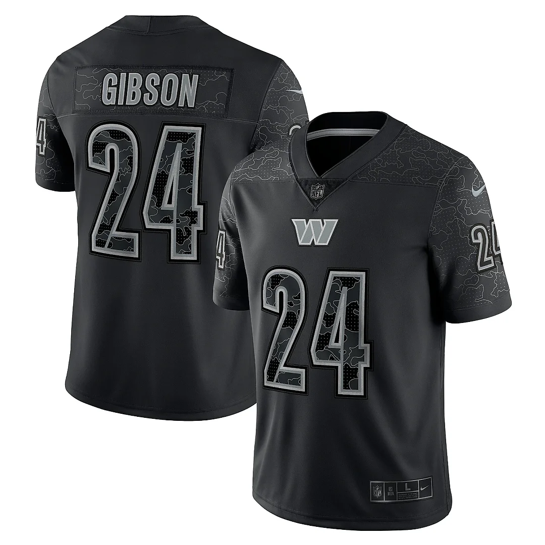 Zennovawear Men's Washington Commanders Antonio Gibson Black RFLCTV Limited Jersey