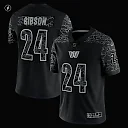 Zennovawear Men's Washington Commanders Antonio Gibson Black RFLCTV Limited Jersey