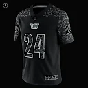 Zennovawear Men's Washington Commanders Antonio Gibson Black RFLCTV Limited Jersey