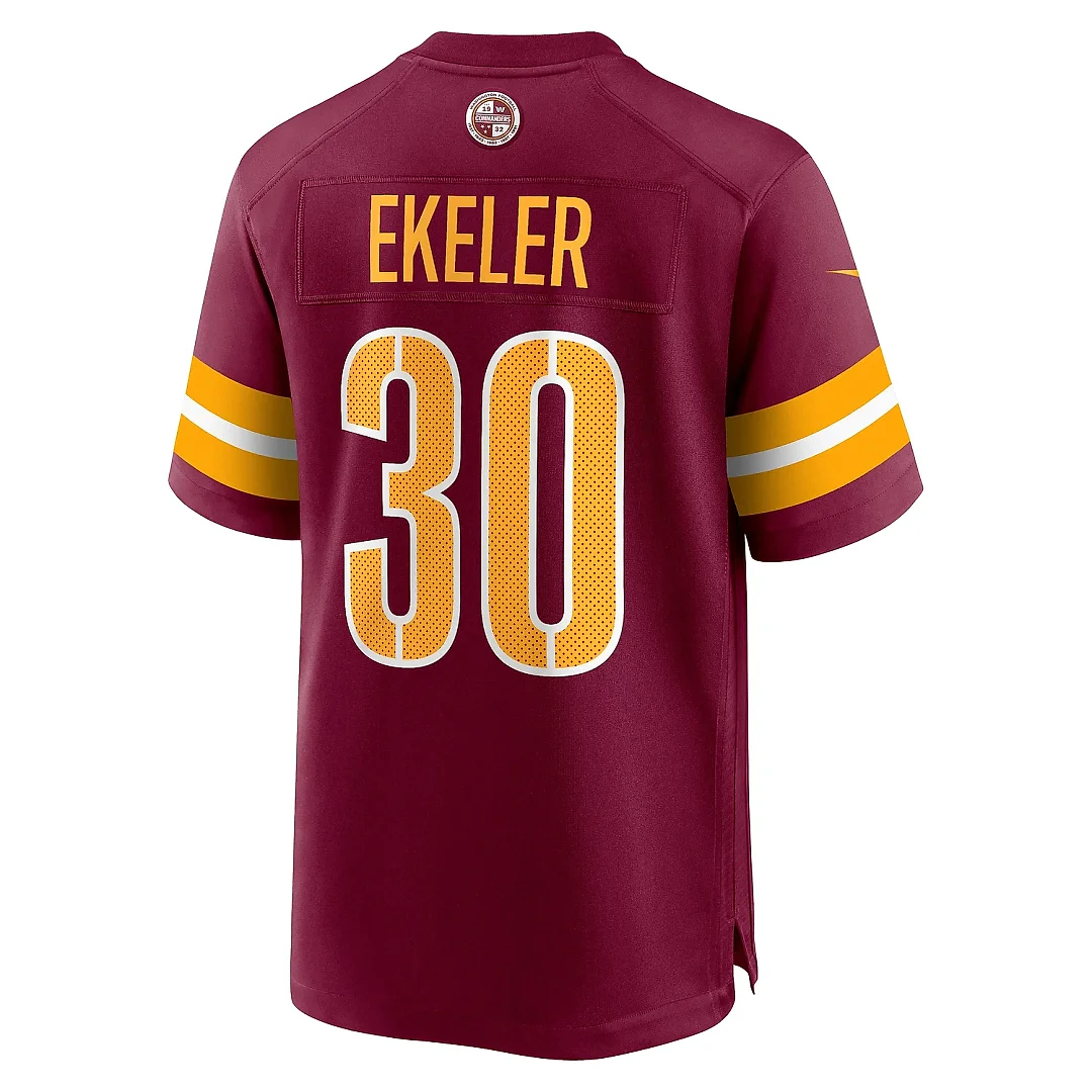 Zennovawear Men's Washington Commanders Austin Ekeler Burgundy Game Player Jersey