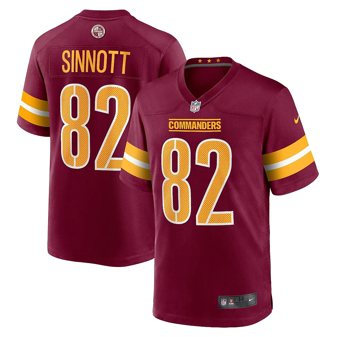 Zennovawear Men's Washington Commanders Ben Sinnott Burgundy Game Jersey