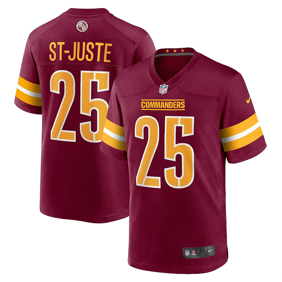 Zennovawear Men's Washington Commanders Benjamin St-Juste Burgundy Player Game Jersey