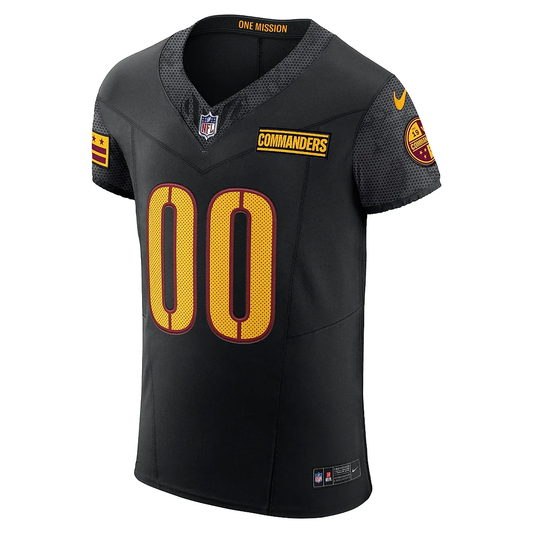 Zennovawear Men's Washington Commanders Black Alternate Vapor F.U.S.E. Elite Custom Jersey