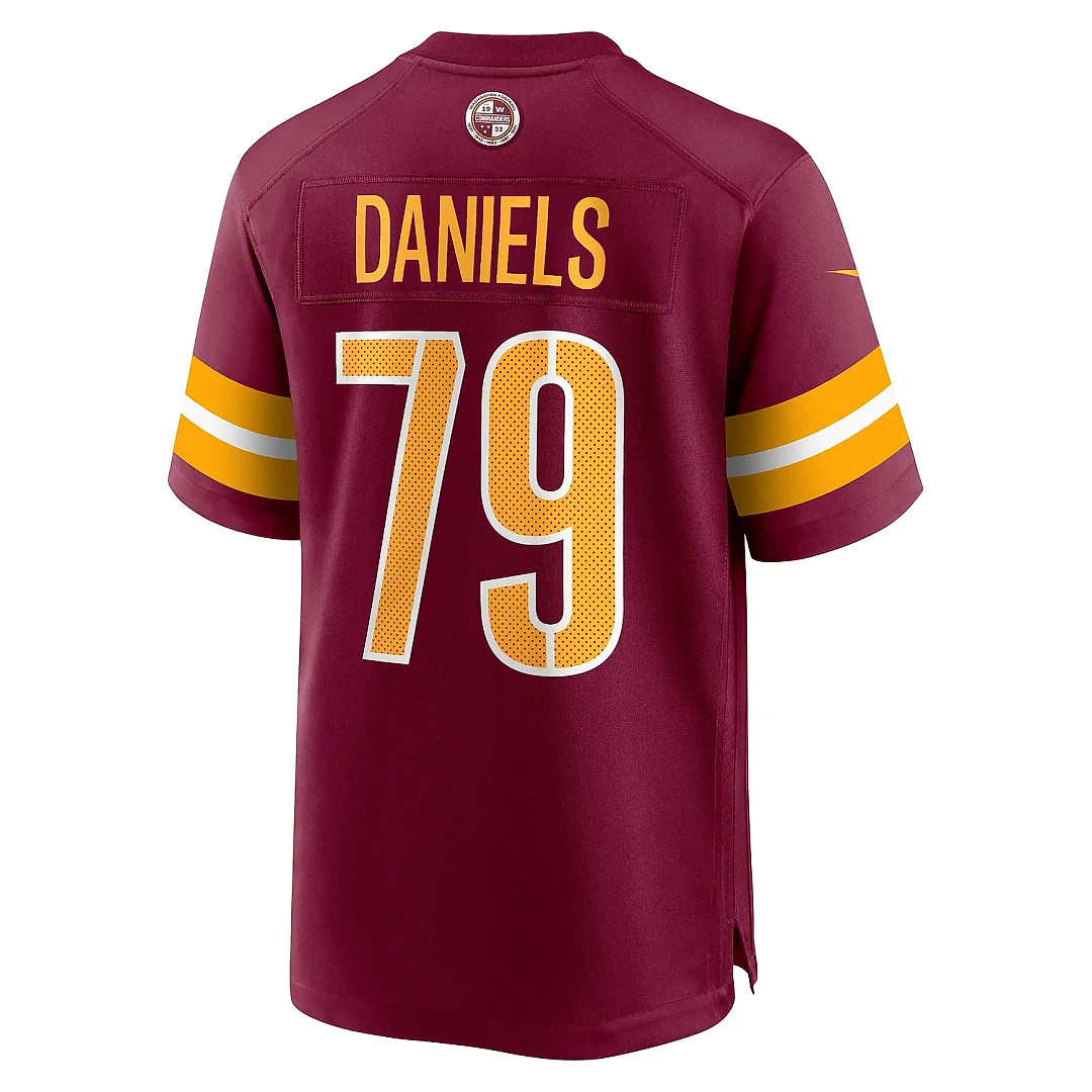 Zennovawear Men's Washington Commanders Braeden Daniels Burgundy Team Game Jersey
