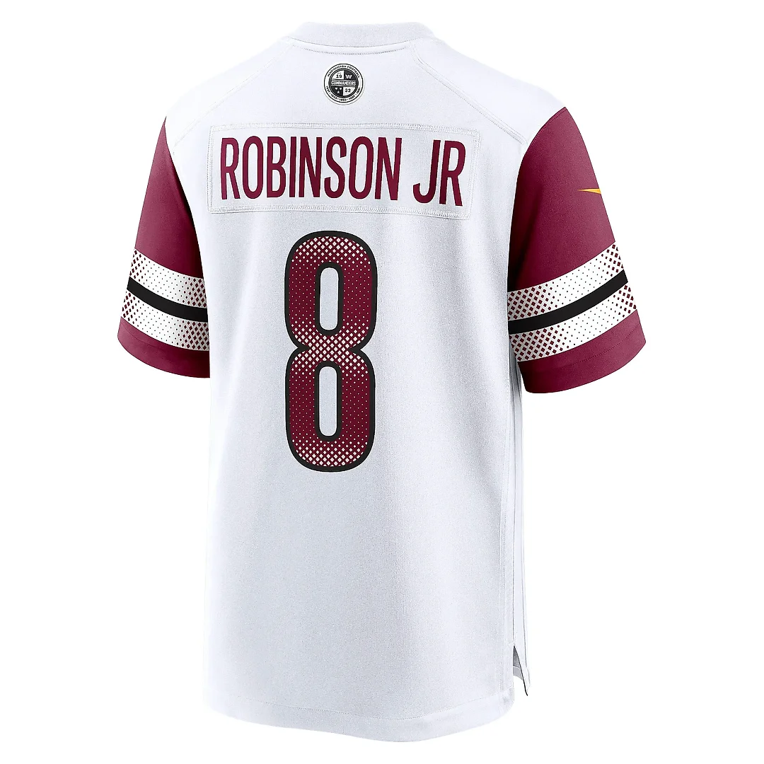 Zennovawear Men's Washington Commanders Brian Robinson Jr. White Away Game Player Jersey