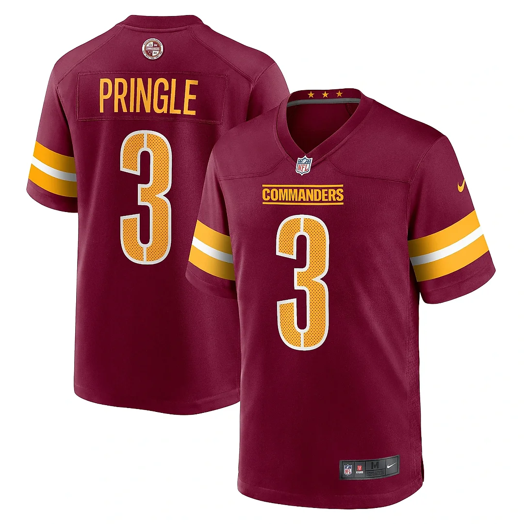 Zennovawear Men's Washington Commanders Byron Pringle Burgundy Game Jersey