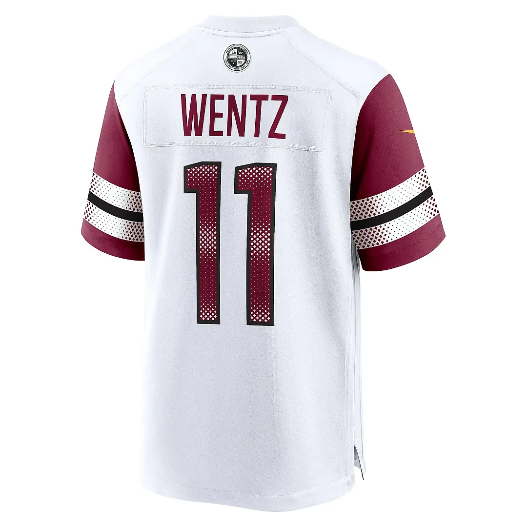 Zennovawear Men's Washington Commanders Carson Wentz White Game Jersey