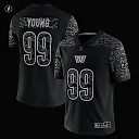 Zennovawear Men's Washington Commanders Chase Young Black RFLCTV Limited Jersey