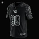 Zennovawear Men's Washington Commanders Chase Young Black RFLCTV Limited Jersey