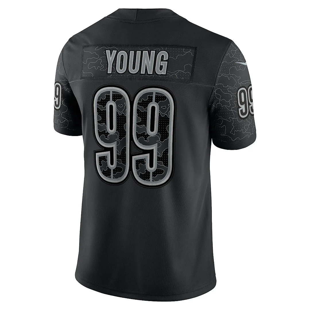 Zennovawear Men's Washington Commanders Chase Young Black RFLCTV Limited Jersey