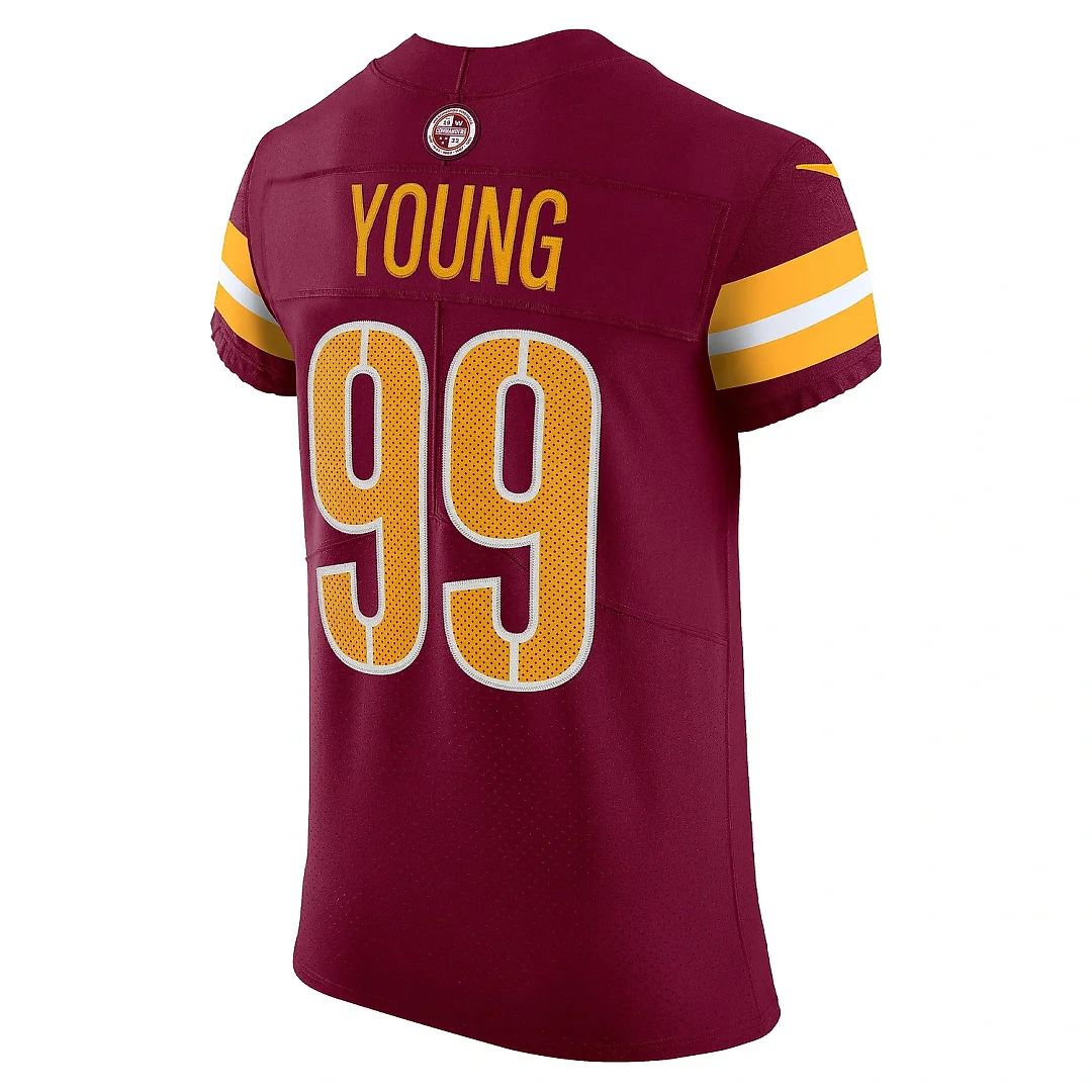 Zennovawear Men's Washington Commanders Chase Young Burgundy Vapor Elite Jersey