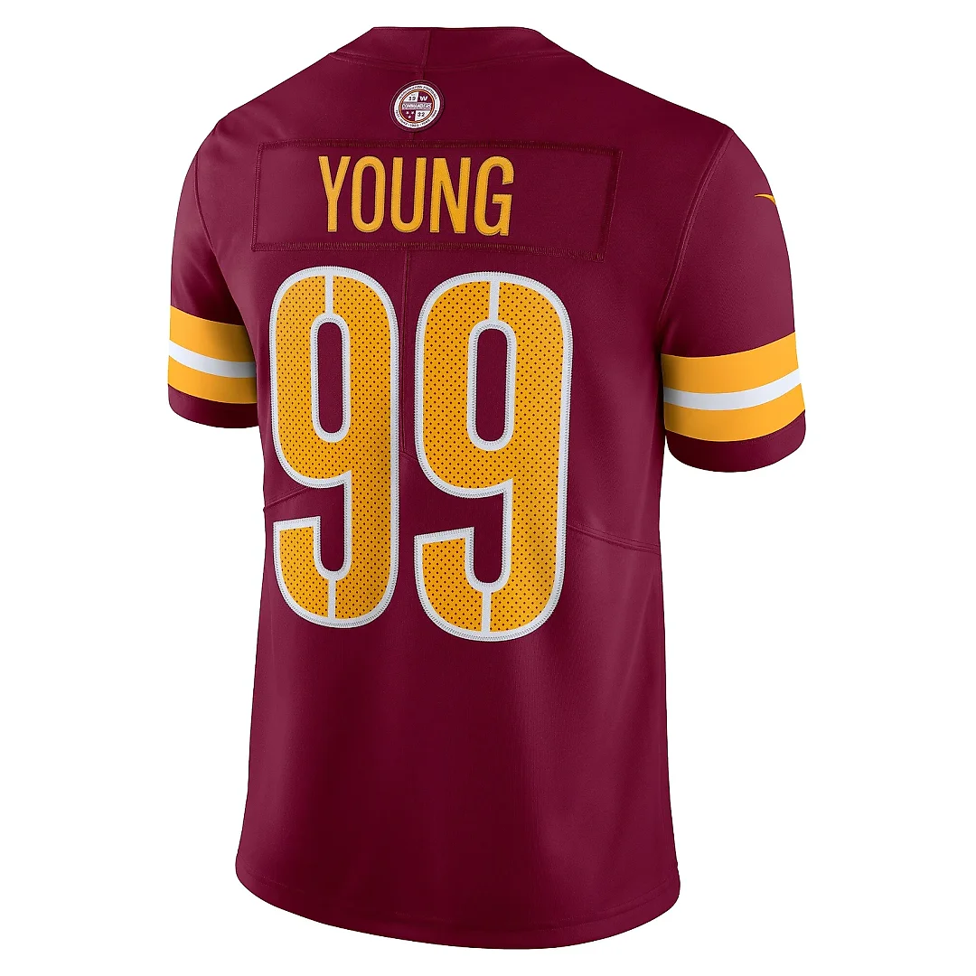 Zennovawear Men's Washington Commanders Chase Young Burgundy Vapor Limited Jersey