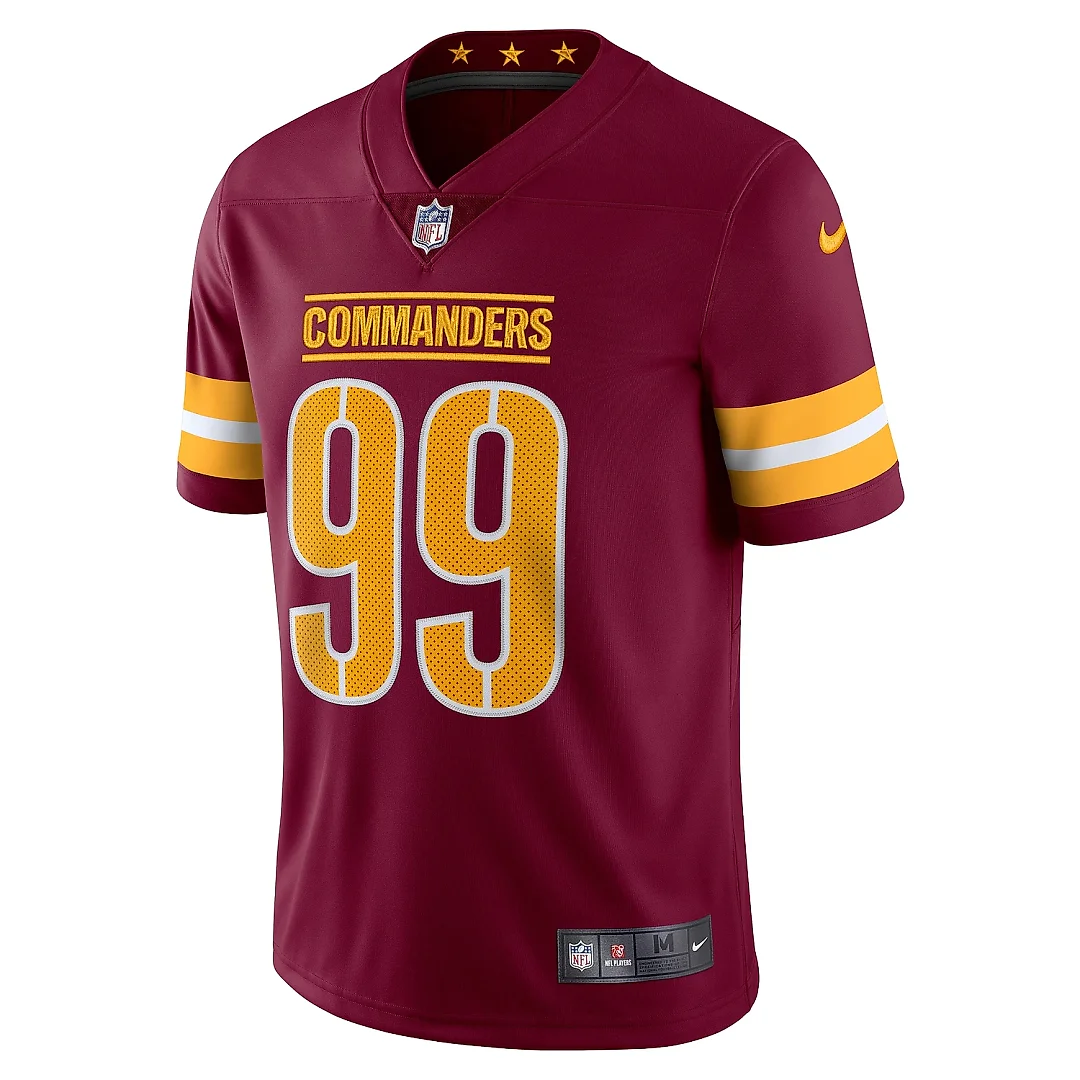 Zennovawear Men's Washington Commanders Chase Young Burgundy Vapor Limited Jersey
