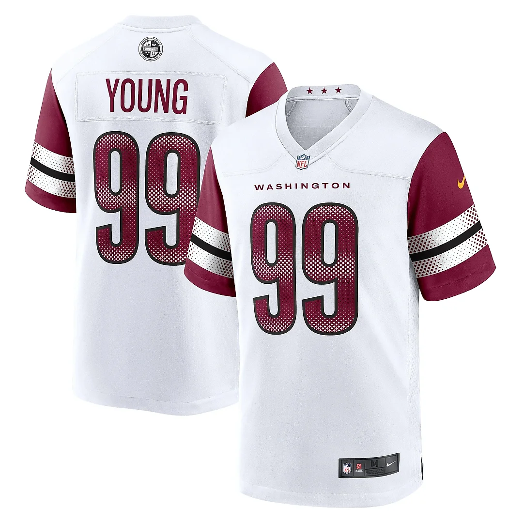 Zennovawear Men's Washington Commanders Chase Young White Game Jersey