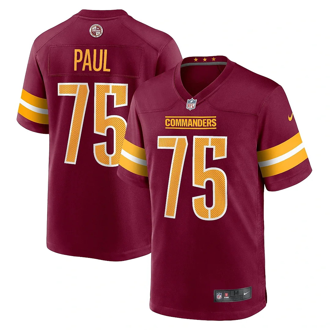 Zennovawear Men's Washington Commanders Chris Paul Burgundy Player Game Jersey