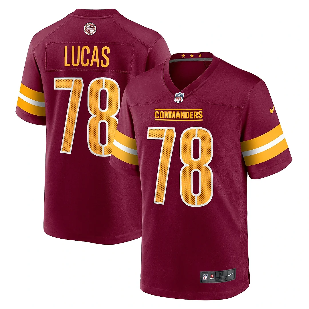Zennovawear Men's Washington Commanders Cornelius Lucas Burgundy Game Jersey