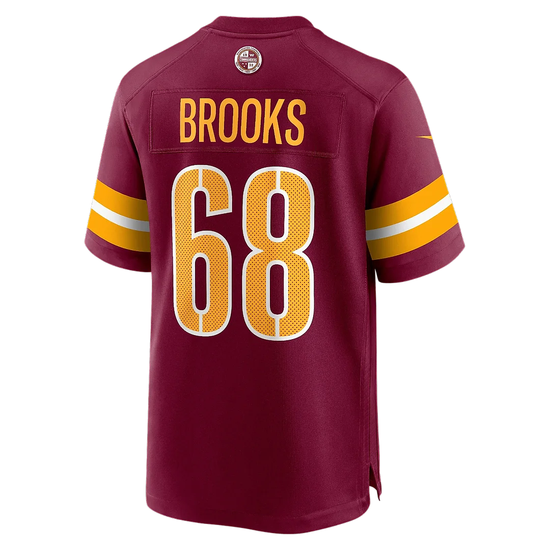 Zennovawear Men's Washington Commanders Curtis Brooks Burgundy Game Jersey