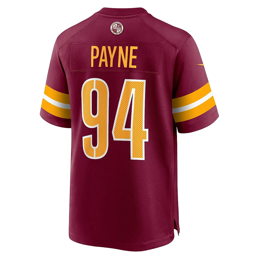 Zennovawear Men's Washington Commanders Daron Payne Burgundy Player Game Jersey