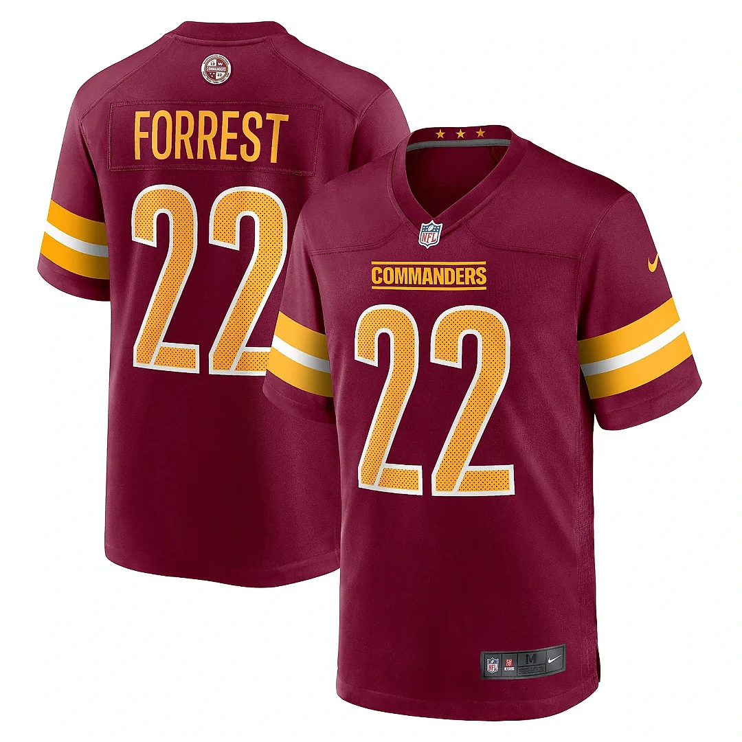 Zennovawear Men's Washington Commanders Darrick Forrest Burgundy Game Player Jersey