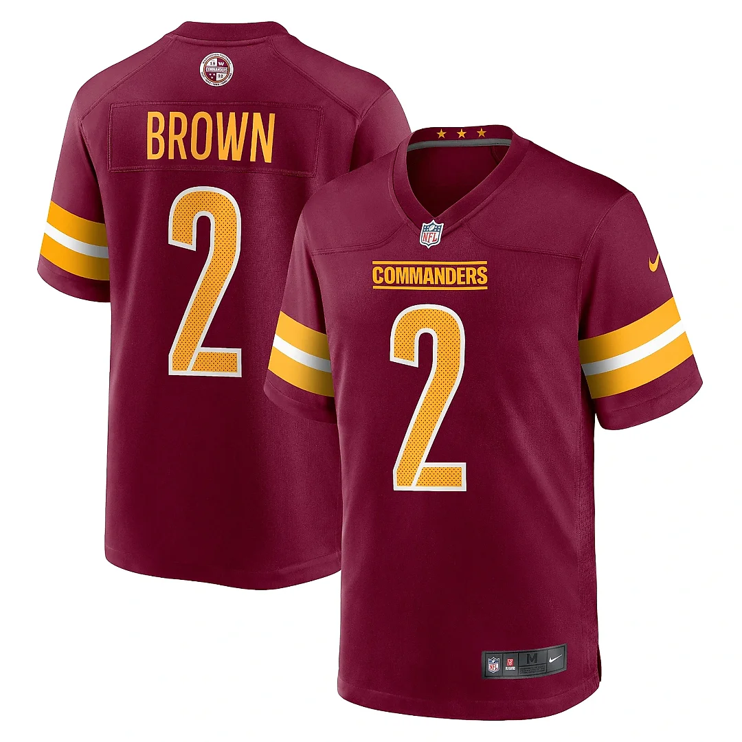 Zennovawear Men's Washington Commanders Dyami Brown Burgundy Game Jersey