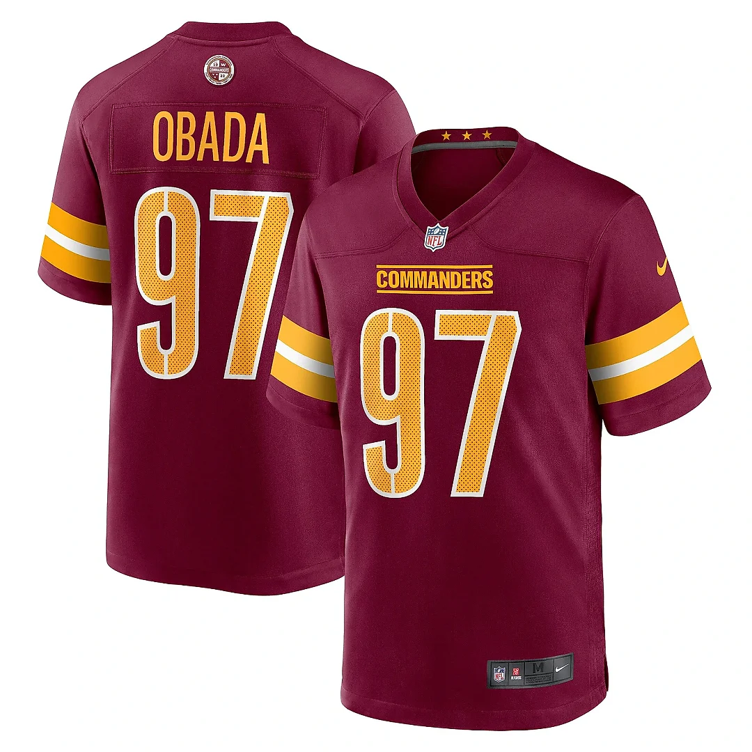 Zennovawear Men's Washington Commanders Efe Obada Burgundy Game Jersey