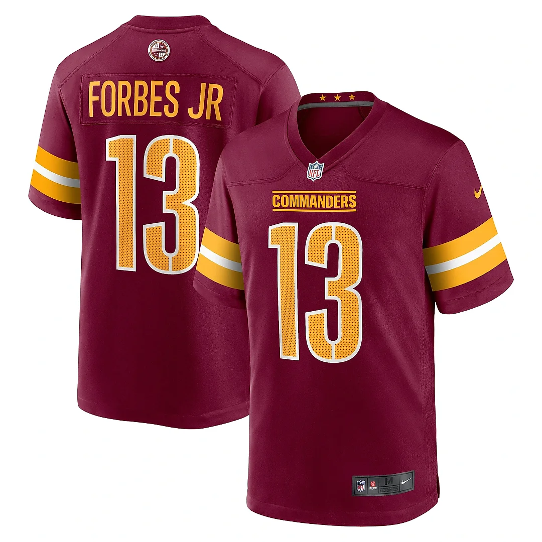 Zennovawear Men's Washington Commanders Emmanuel Forbes Jr. Burgundy Game Jersey
