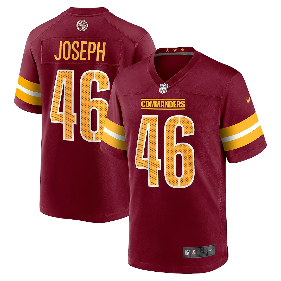 Zennovawear Men's Washington Commanders Greg Joseph Burgundy Team Game Jersey
