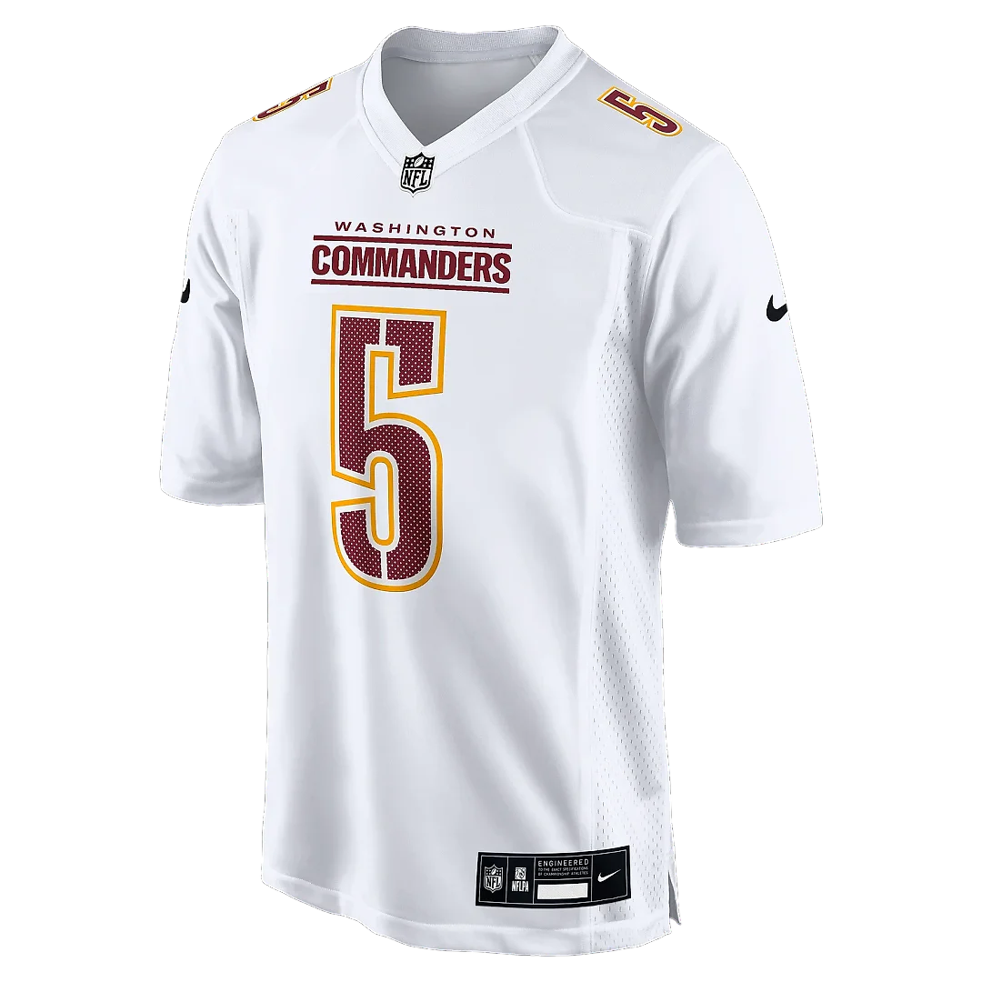 Zennovawear Men's Washington Commanders Jayden Daniels Tundra White Fashion Jersey