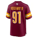 Zennovawear Men's Washington Commanders John Ridgeway Burgundy Game Jersey