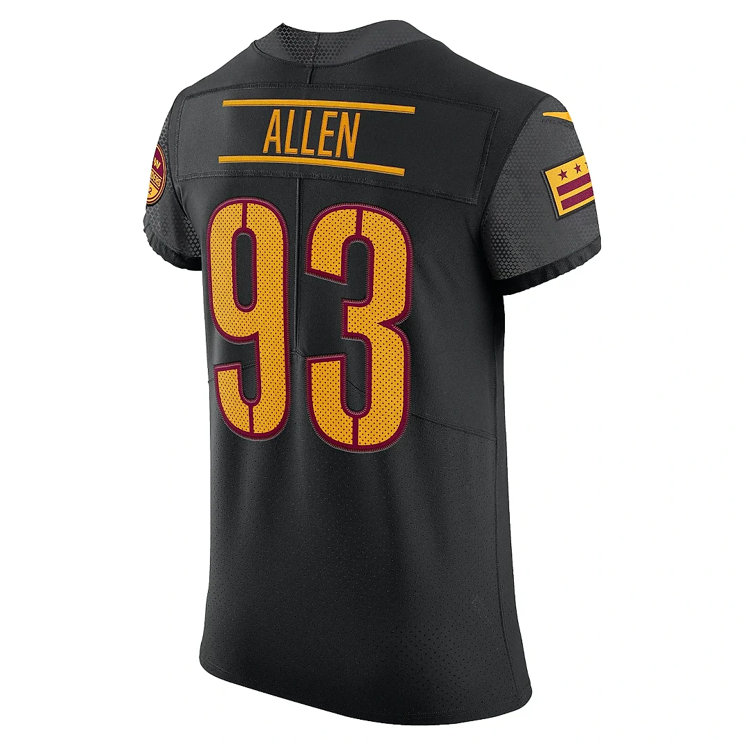 Zennovawear Men's Washington Commanders Jonathan Allen Black Alternate Vapor Elite Jersey