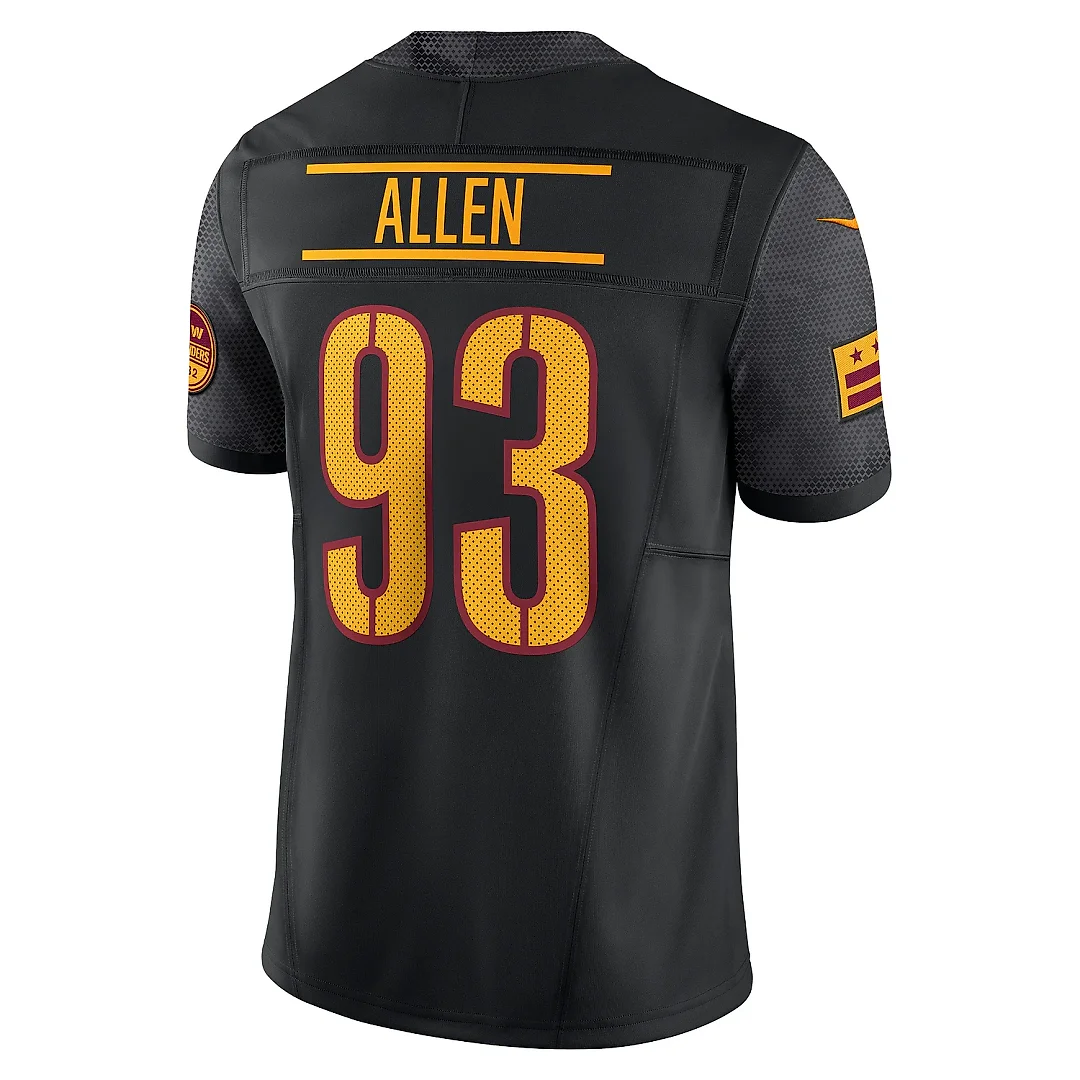 Zennovawear Men's Washington Commanders Jonathan Allen Black Alternate Vapor F.U.S.E. Limited Jersey