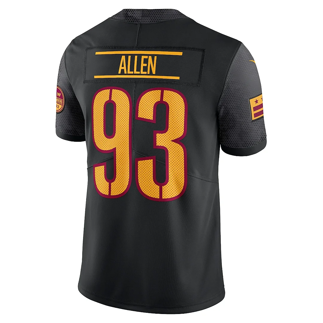 Zennovawear Men's Washington Commanders Jonathan Allen Black Alternate Vapor Untouchable Limited Jersey