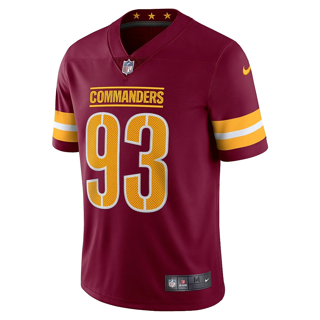 Zennovawear Men's Washington Commanders Jonathan Allen Burgundy Vapor Limited Jersey